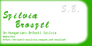 szilvia brosztl business card